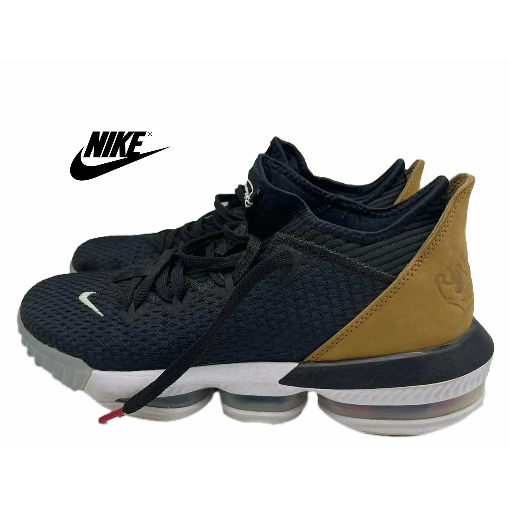Nike Lebron 16 Low Black Wheat “Soundtrack” Men's Size 10 usa 12668-001
