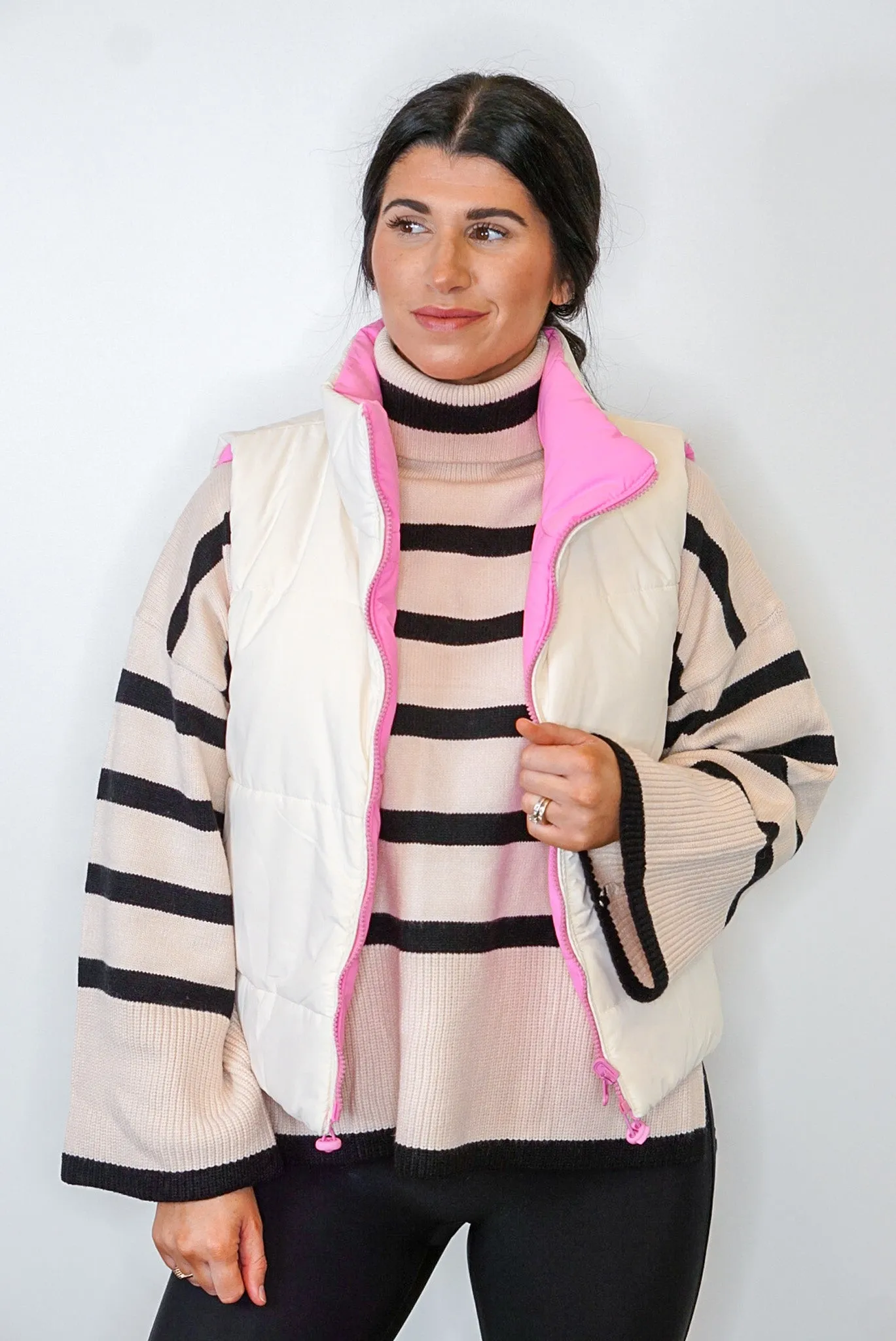 Winter Adventures Pink Reversible Vest